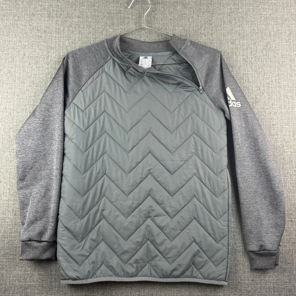 Adidas Pullover Jacket Youth‎ Medium Quilted Nemesis Athletic Soccer Top